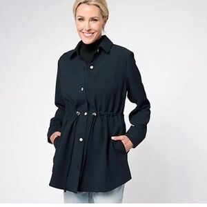 GIRL WITH CURVES Button Shirt Jacket A609229